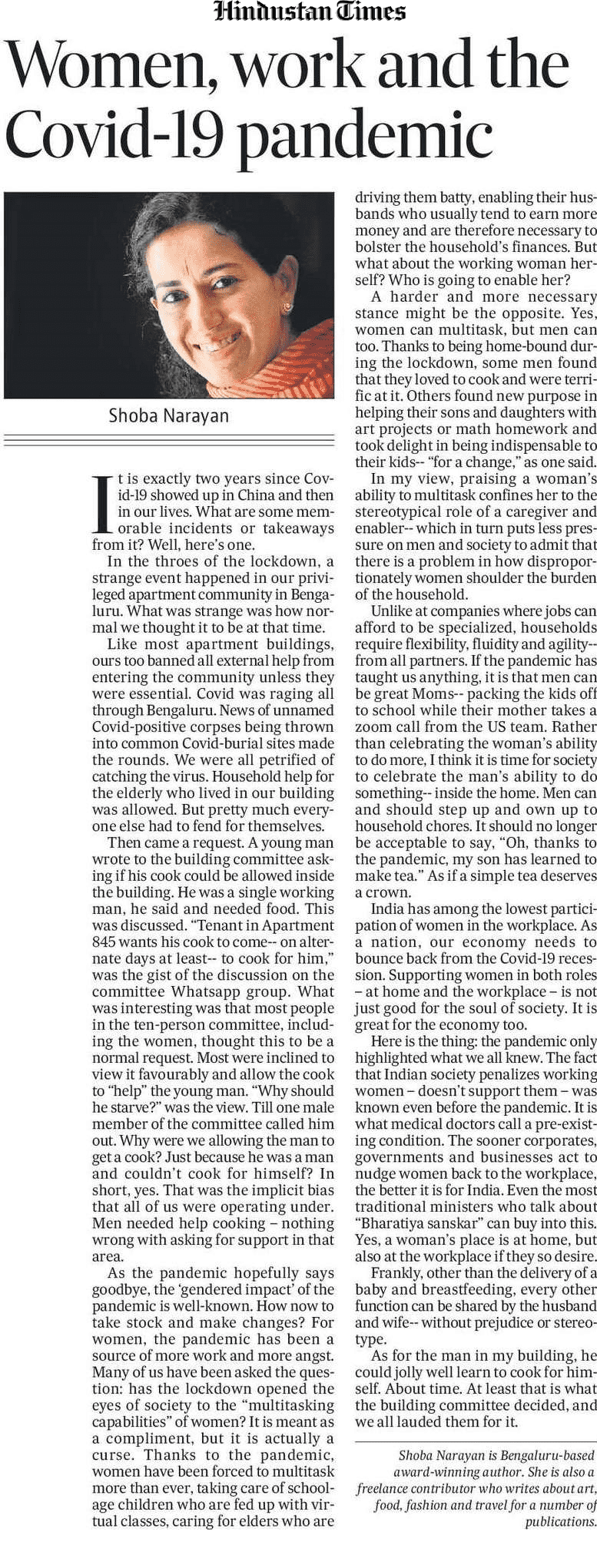 Women work and the pandemic Women work and the pandemic