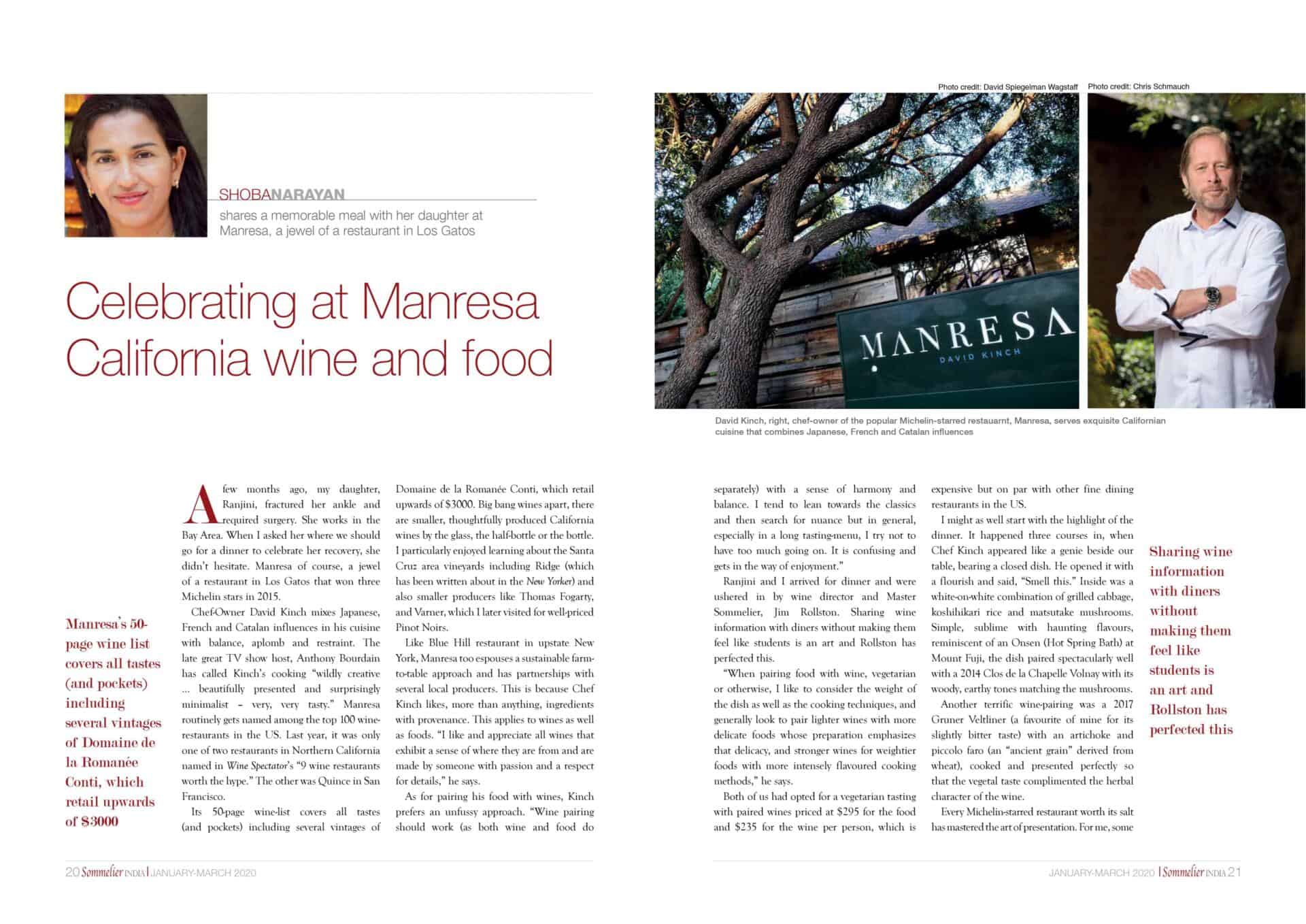 Manresa Sommelier India Manresa Sommelier India