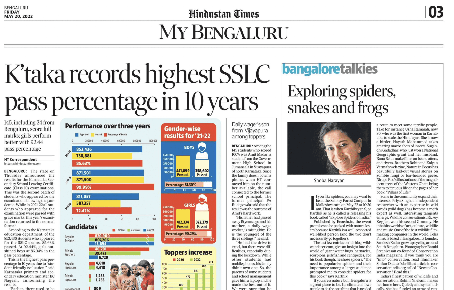 Exploring spiders, snakes and frogs HT Media Bangalore Talkies