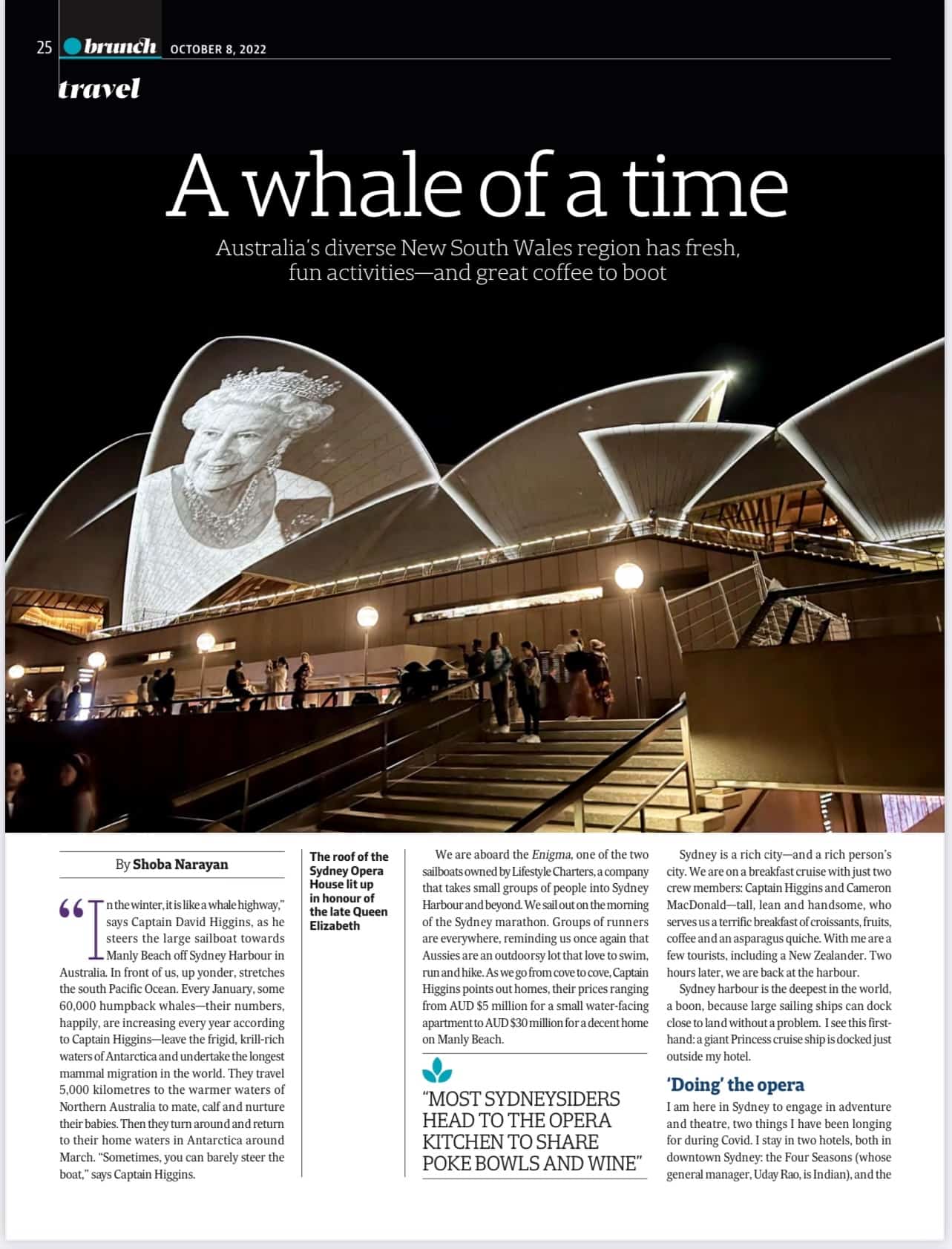 HT Brunch Australia Story: A Whale of a Time. 08 October 2022