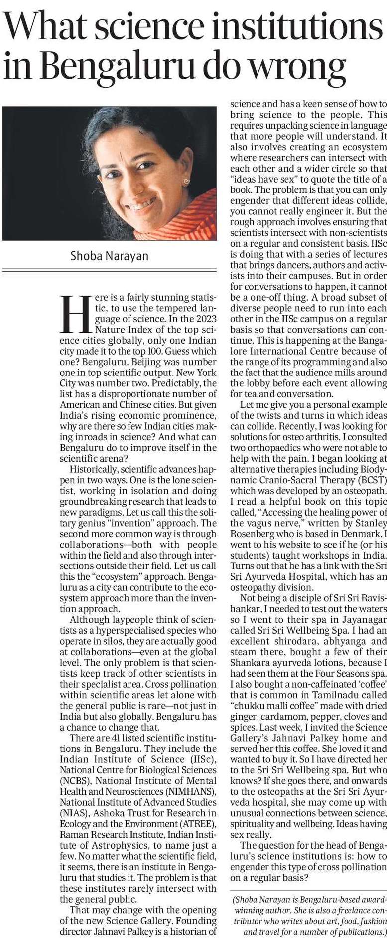 What Bangalore’s science institutions do wrong